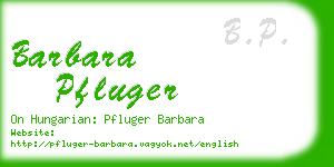barbara pfluger business card